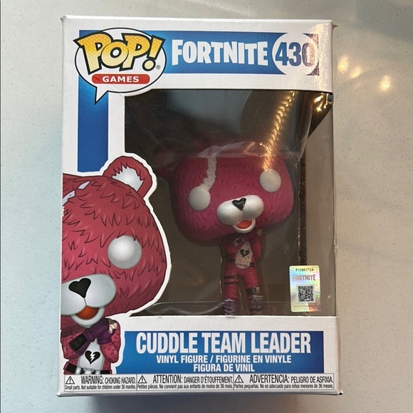 Funko Pop Fortnite Cuddle Team Leader - Pink and White - Picture 1 of 5
